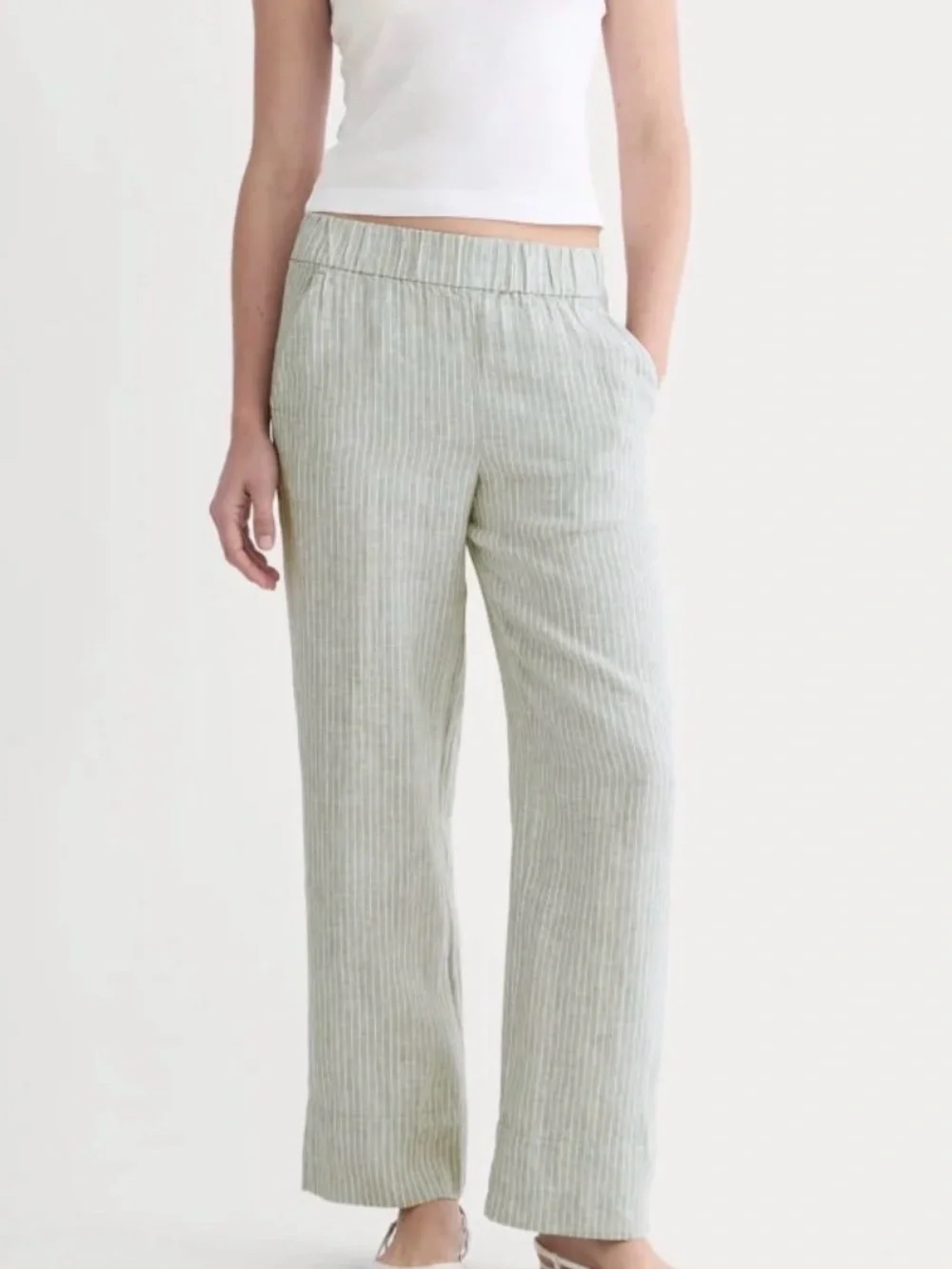 EVERLANE- WOMEN’S EASY 100% LINEN PANTS-XXL